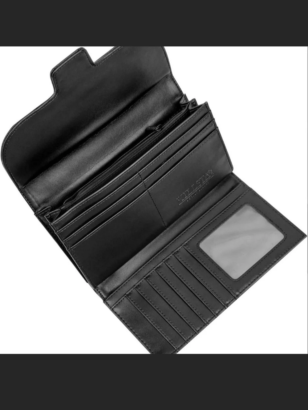 Killstar Matte Black Crescent Flap Wallet